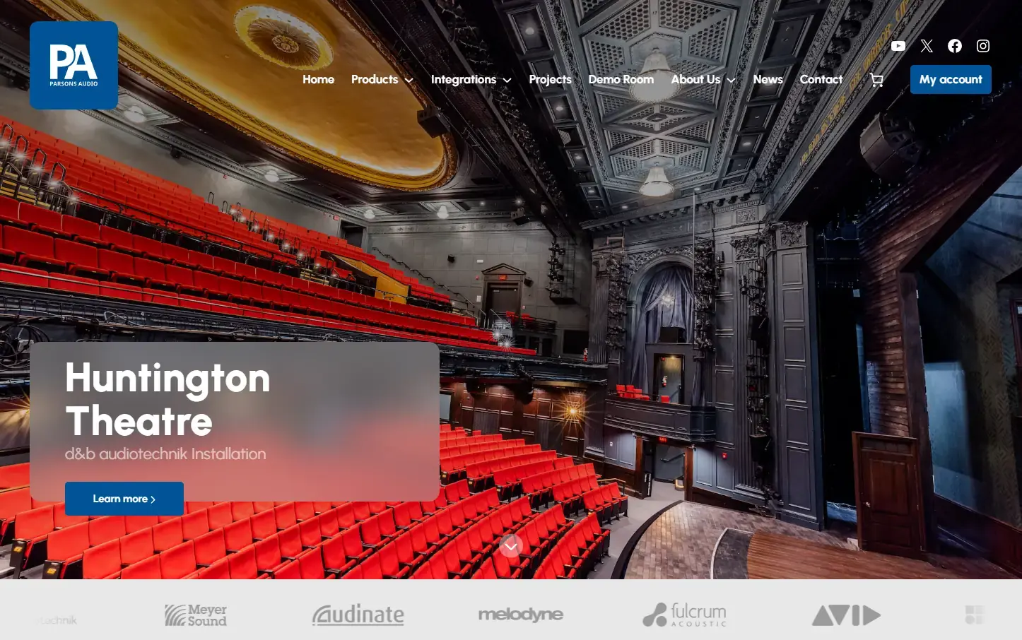 Parsons Audio website