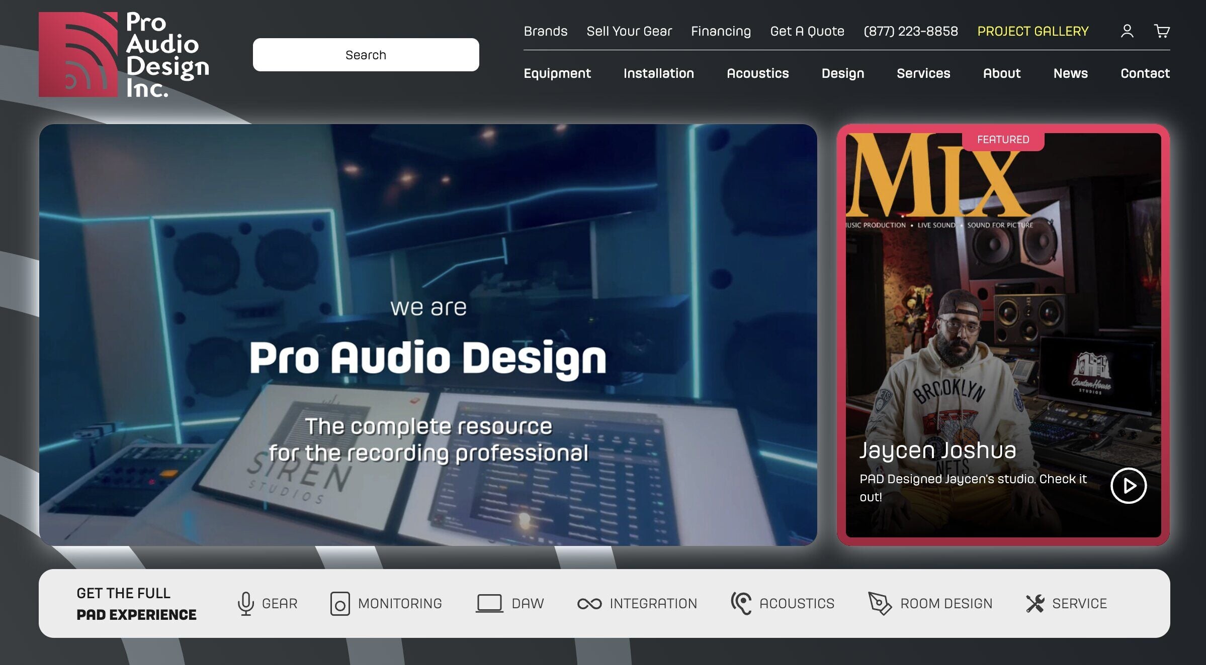 Pro Audio Design website